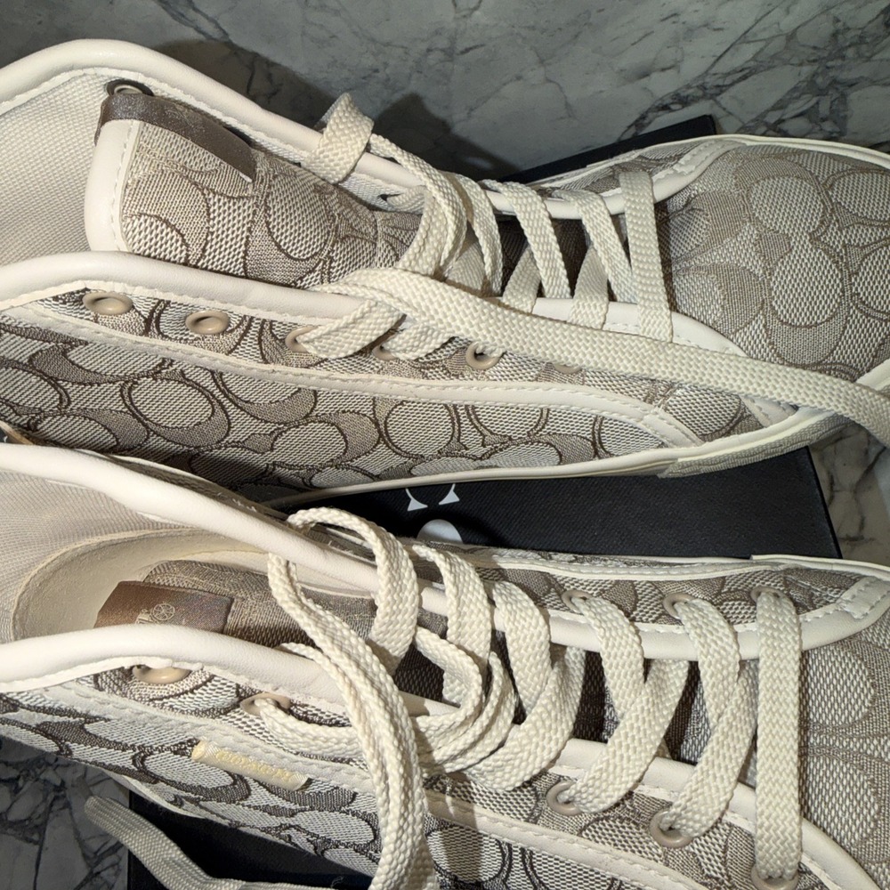 Coach Citysole Jacquard Stone Logo High Top Sneakers  Athletic for Women's - Picture 4 of 6
